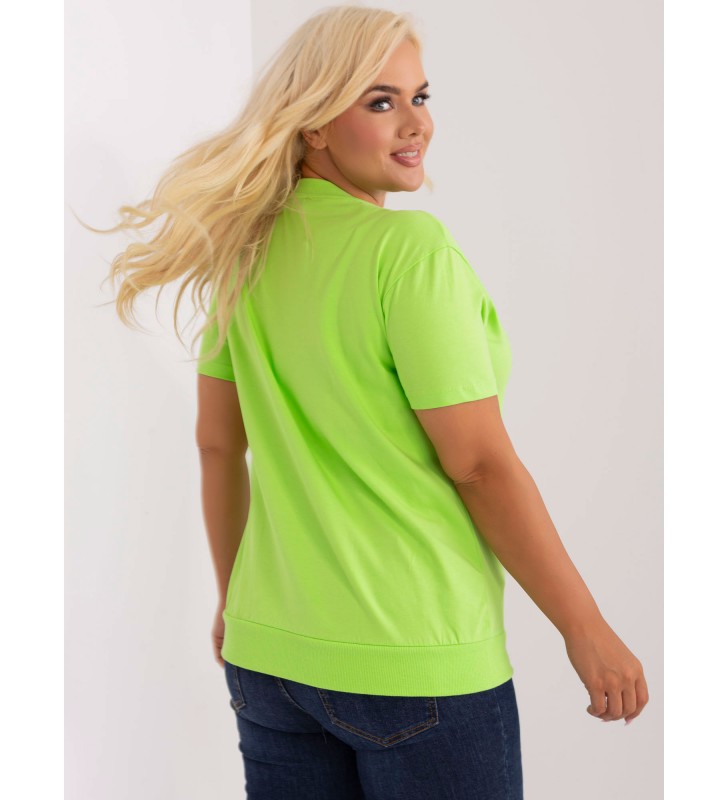 Bluzka plus size RV-BZ-8927.35 limonkowy