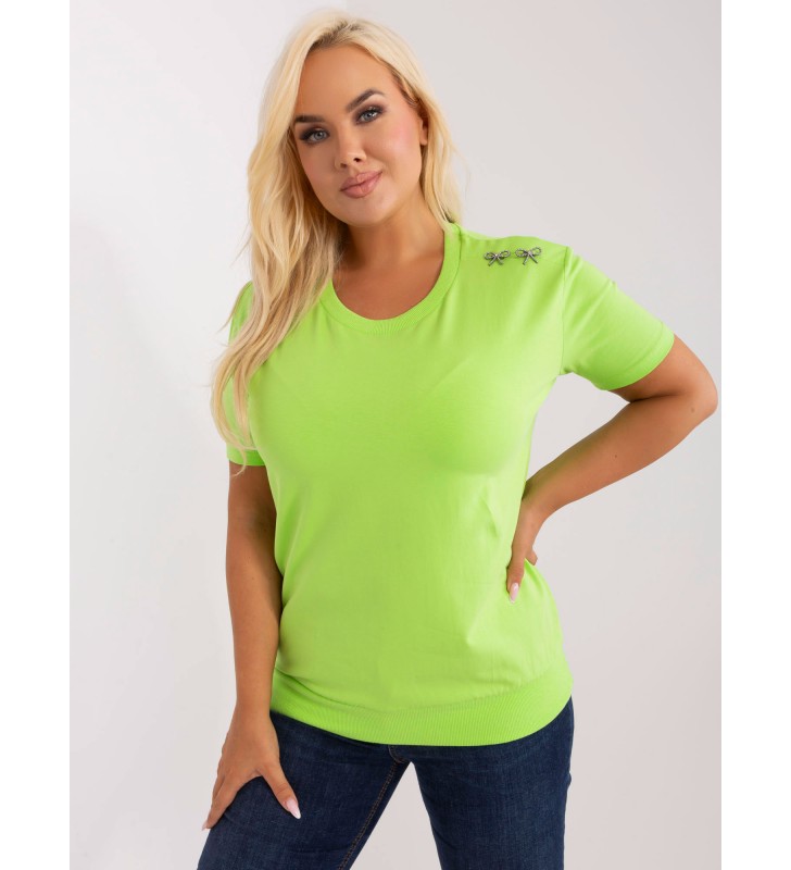 Bluzka plus size RV-BZ-8927.35 limonkowy