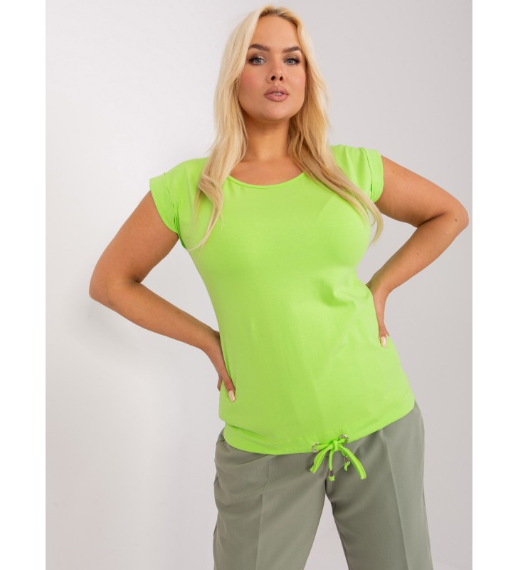 Bluzka plus size RV-BZ-8929.04P limonkowy