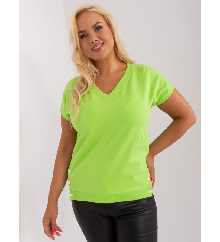 Bluzka plus size RV-BZ-8818.53 limonkowy