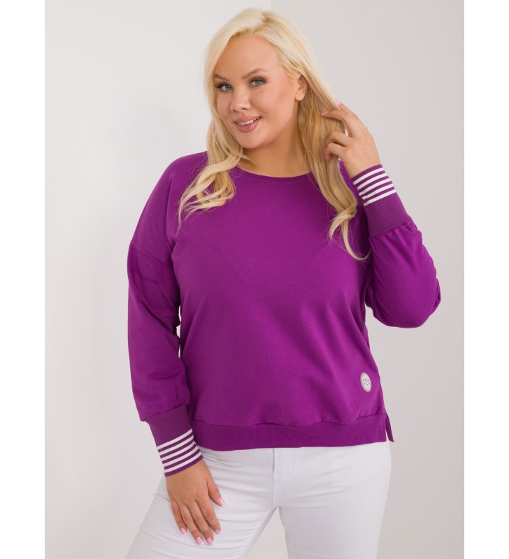 Bluzka plus size RV-BZ-9145.02 fioletowy