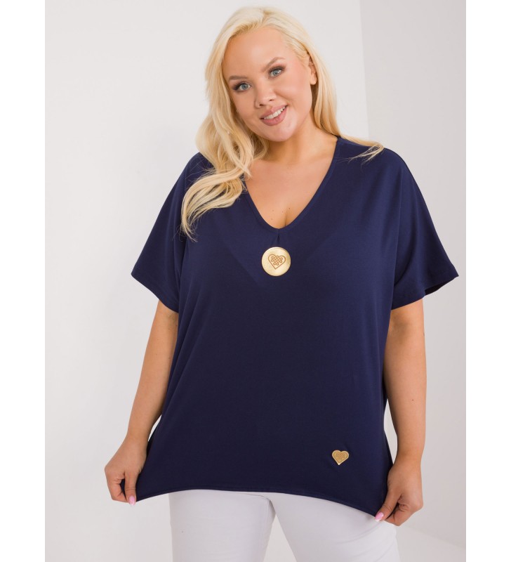 Bluzka plus size FA-BZ-9178.30 granatowy