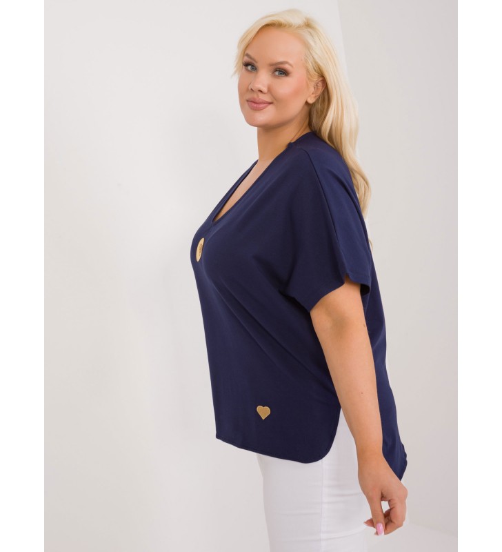 Bluzka plus size FA-BZ-9178.30 granatowy