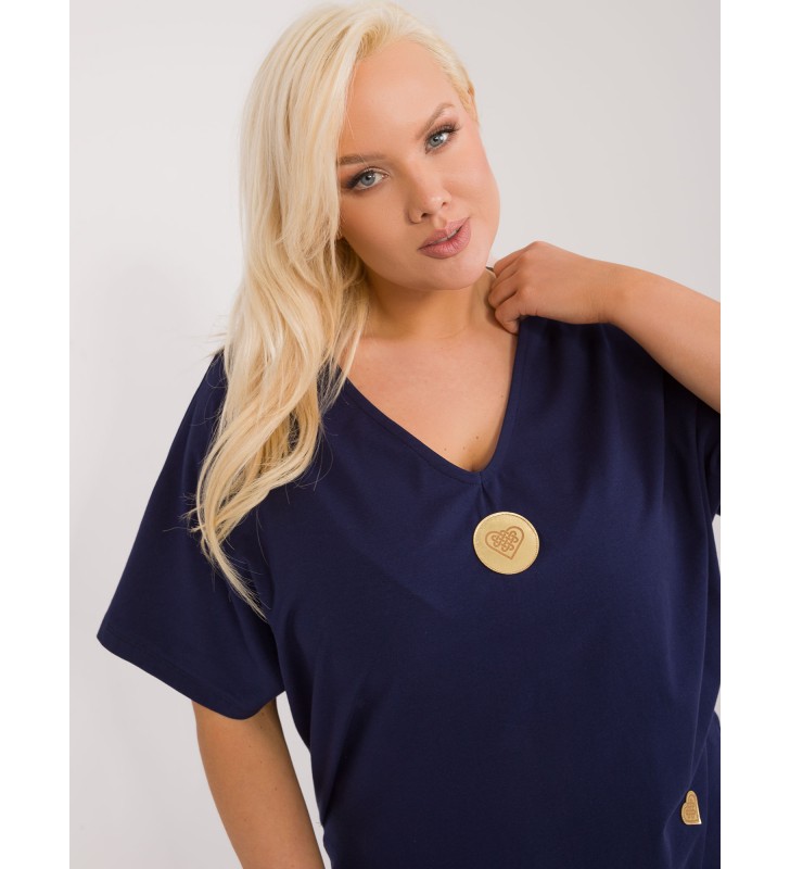 Bluzka plus size FA-BZ-9178.30 granatowy