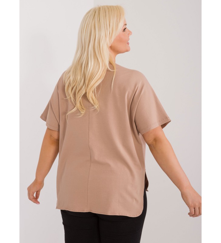 Bluzka plus size FA-BZ-9178.30 camelowy