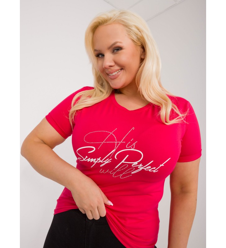 T-shirt plus size RV-TS-9481.60 czarny