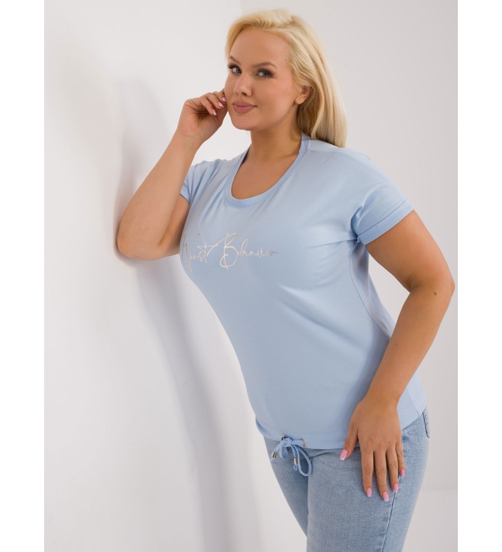 T-shirt plus size RV-TS-9478.60 jasny niebieski