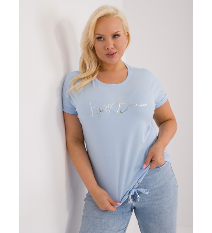 T-shirt plus size RV-TS-9478.60 jasny niebieski