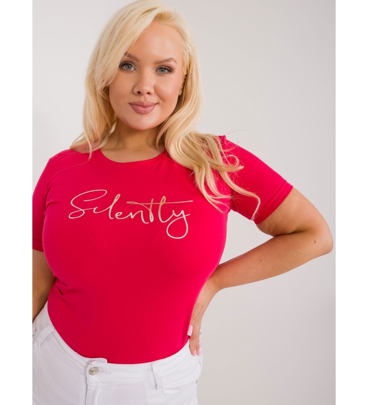 T-shirt plus size RV-TS-9480.85 czerwony