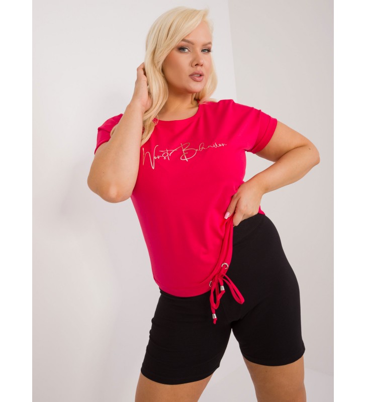 T-shirt plus size RV-TS-9478.60 czerwony