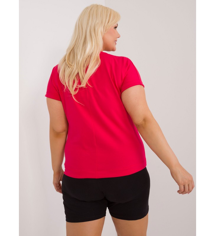 T-shirt plus size RV-TS-9478.60 czerwony