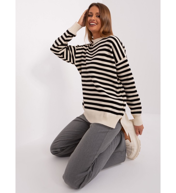 Sweter oversize TO-SW-006.07 jasny beżowy