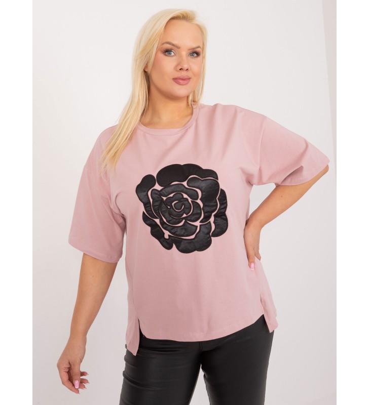 Bluzka plus size FA-BZ-9325.59 różowy