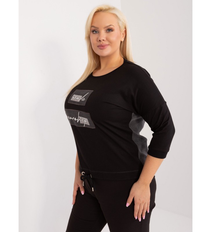 Bluzka plus size RV-BZ-9402.04 czarny