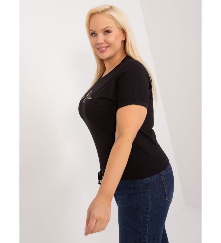 T-shirt plus size RV-TS-9478.60 czarny