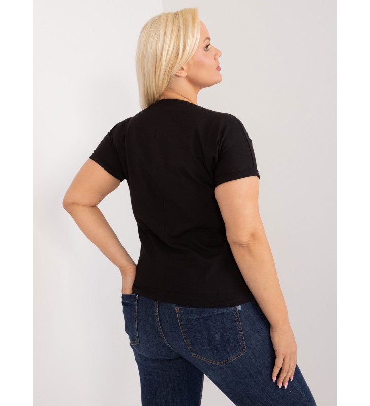 T-shirt plus size RV-TS-9478.60 czarny