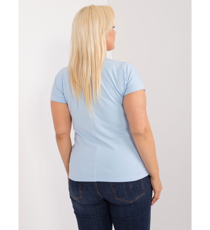 T-shirt plus size RV-TS-9475.60 jasny niebieski