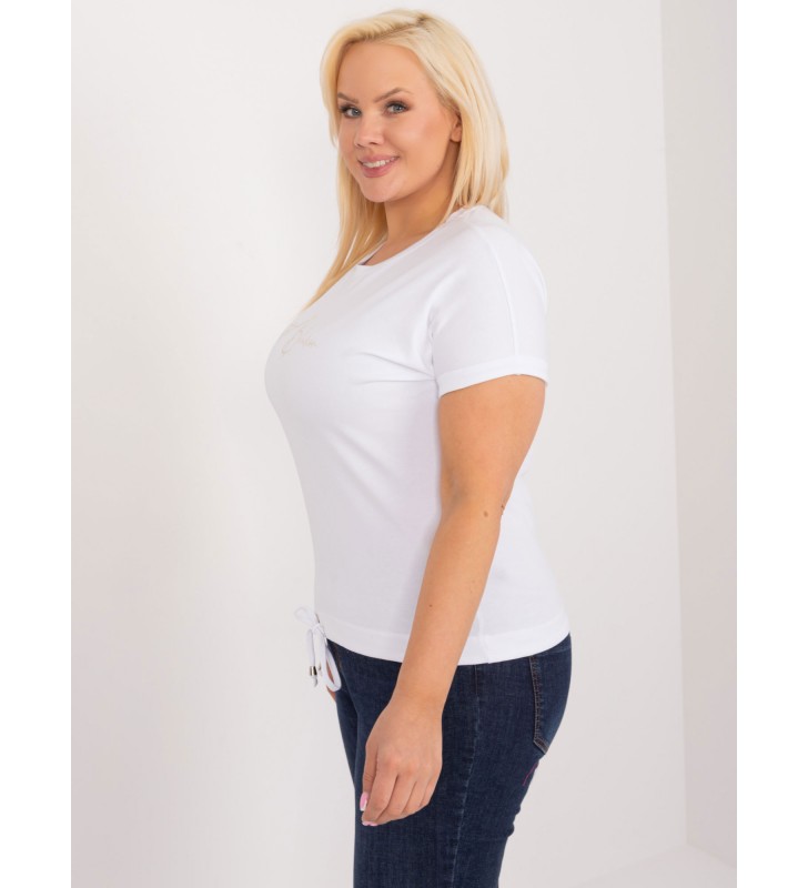 T-shirt plus size RV-TS-9478.60 biały