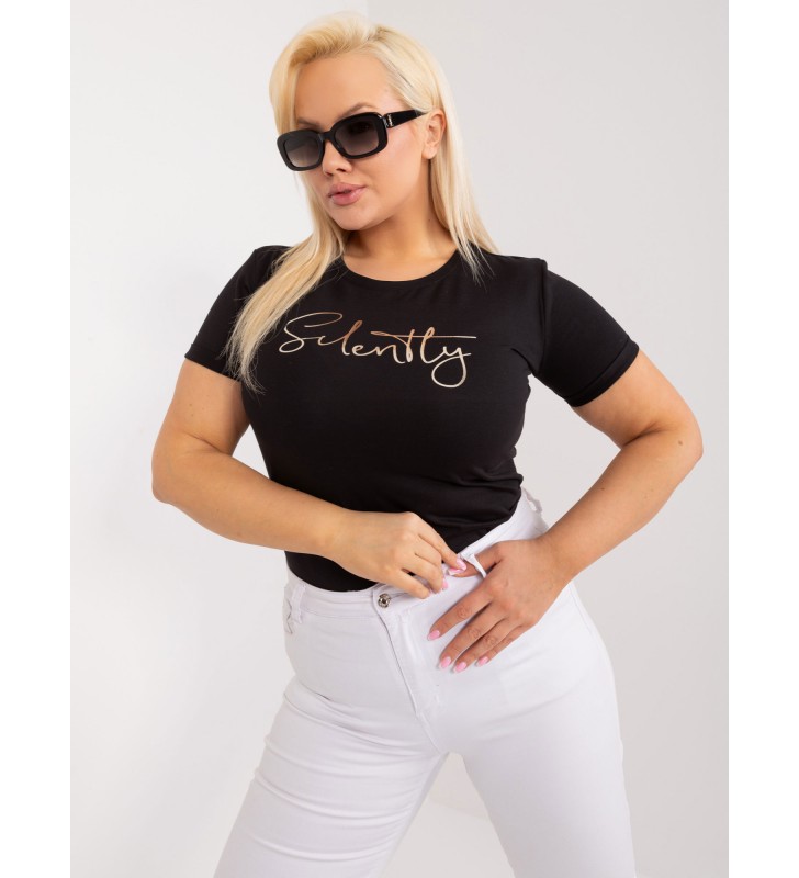 T-shirt plus size RV-TS-9480.85 czarny