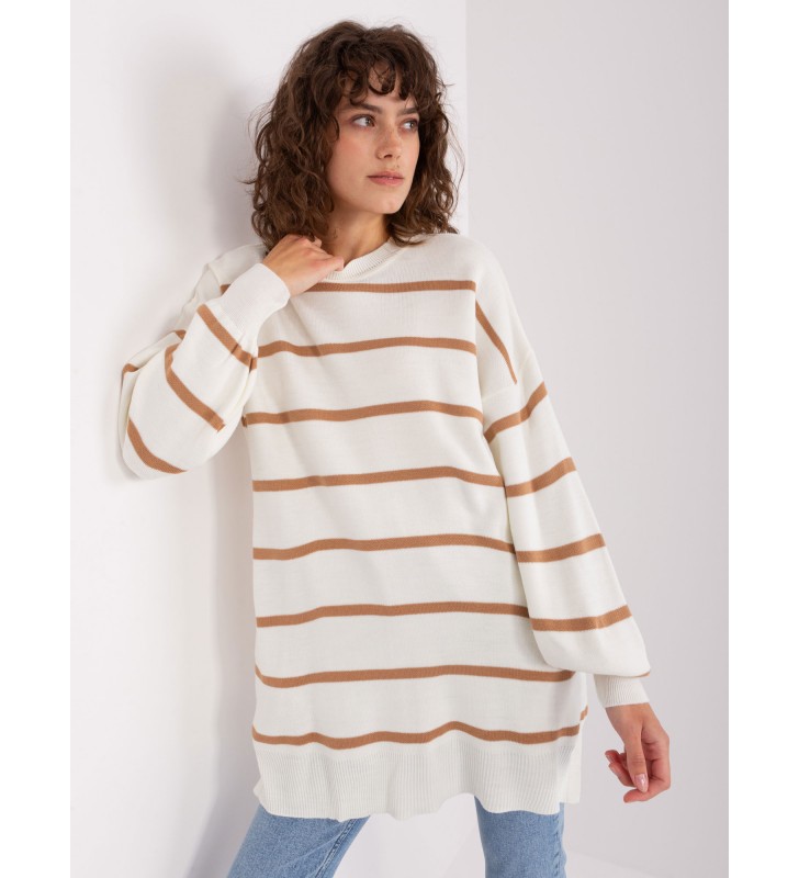 Sweter oversize TO-SW-1309.31 camelowy