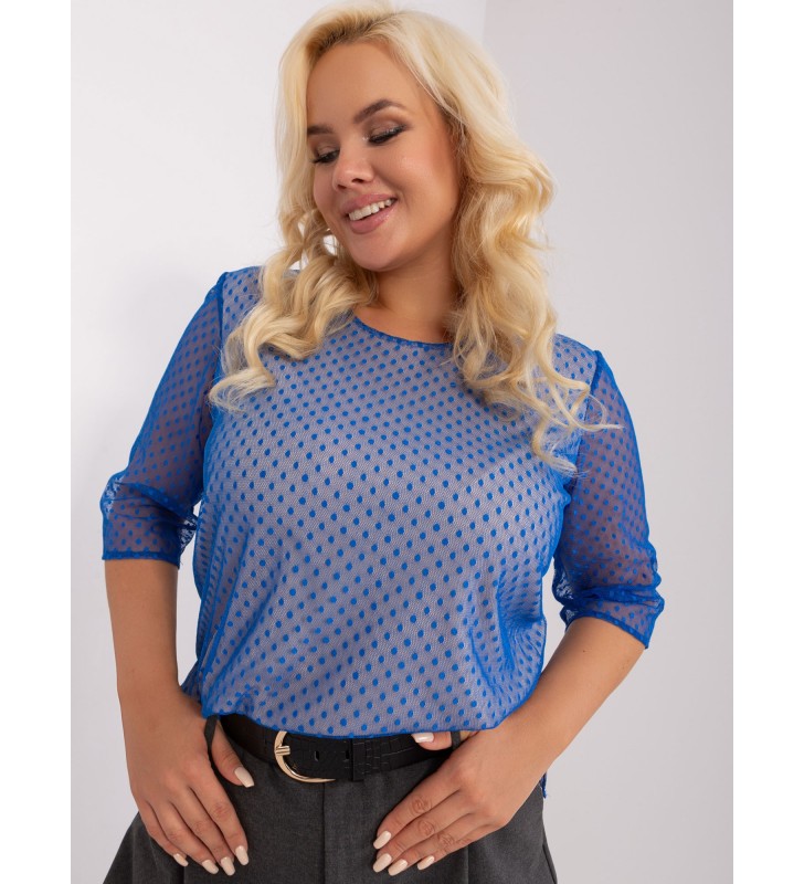 Bluzka plus size LK-BZ-506730.64P ciemny niebieski