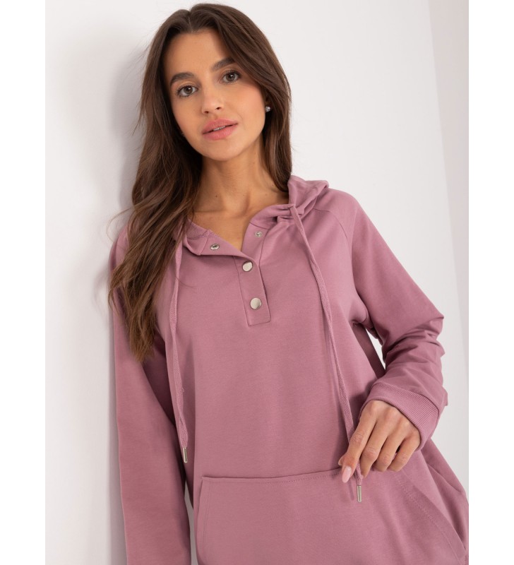 Bluza kangurka RV-BL-8269.27 ciemny różowy