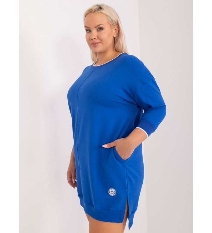 Tunika plus size RV-TU-9348.91 kobaltowy