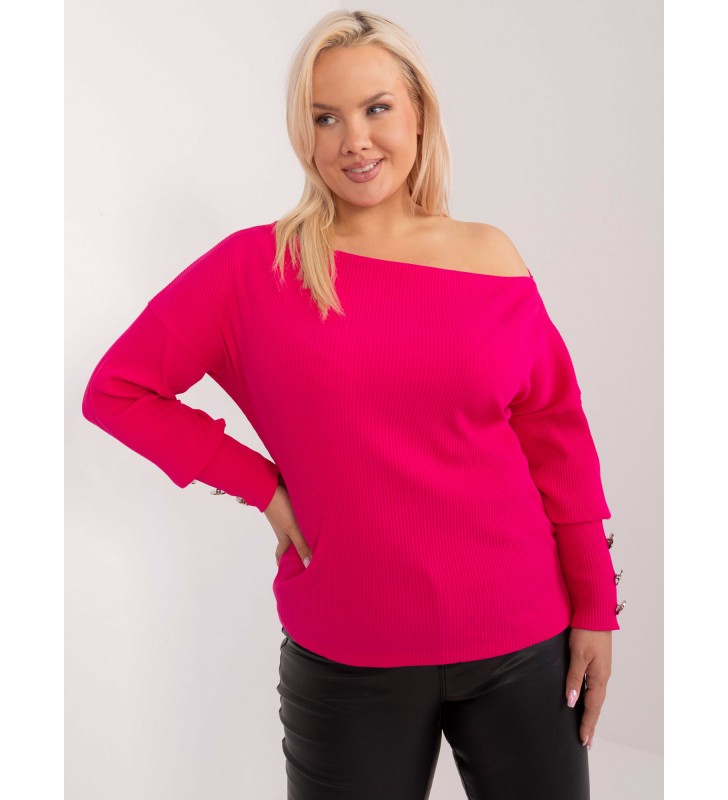 Bluzka plus size RV-BZ-9322.87 fuksjowy