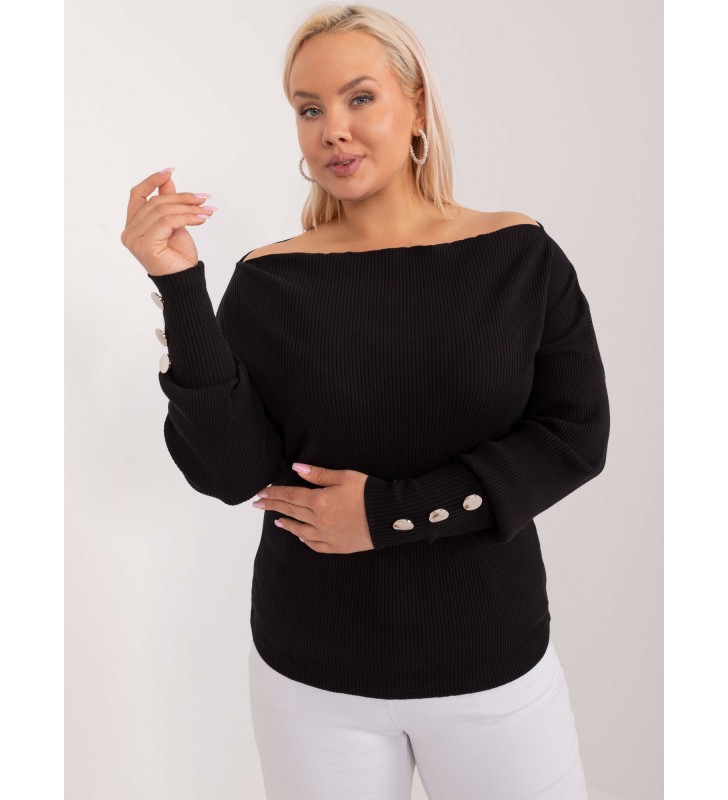 Bluzka plus size RV-BZ-9322.87 czarny