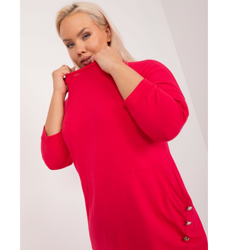 Sukienka plus size RV-SK-9390.32 czerwony