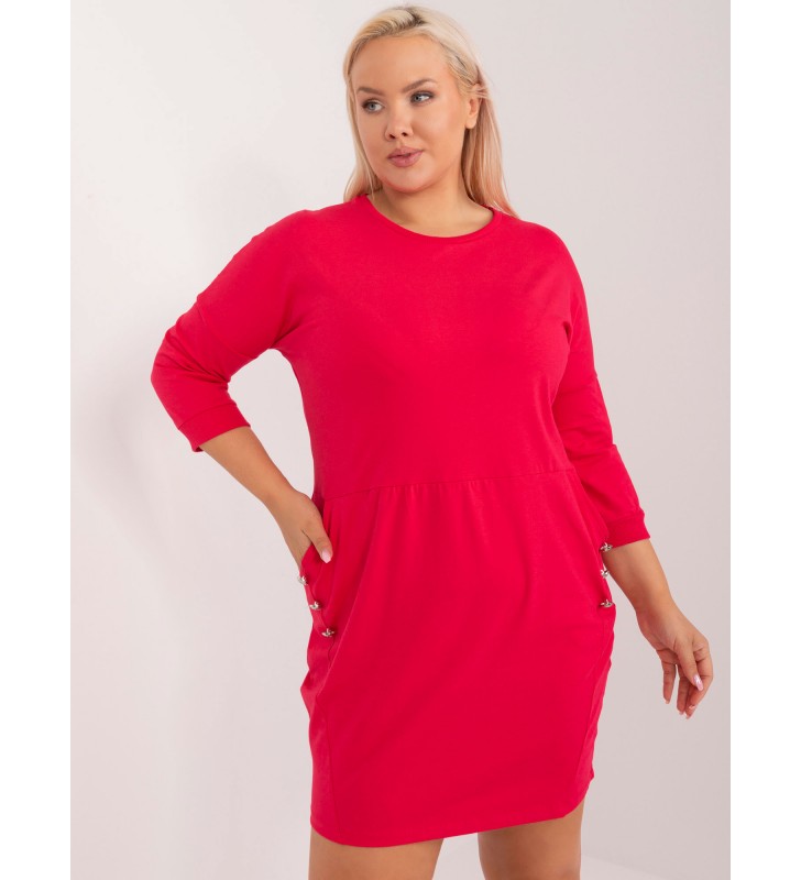 Sukienka plus size RV-SK-9390.32 czerwony