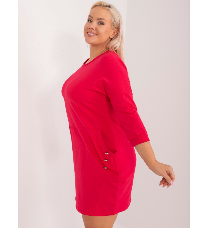 Sukienka plus size RV-SK-9390.32 czerwony