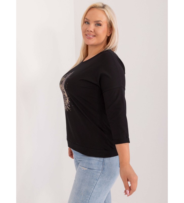 Bluzka plus size RV-BZ-9535.93 czarny