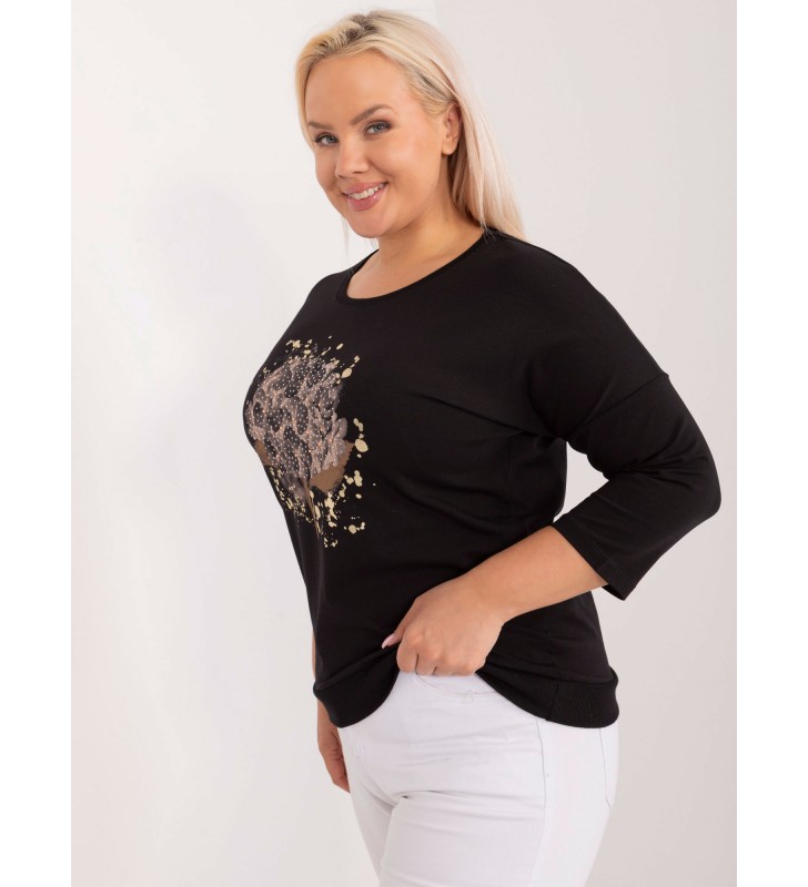 Bluzka plus size RV-BZ-9426.68 czarny