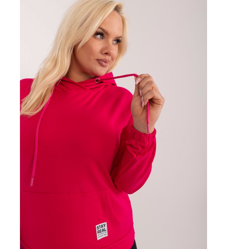 Bluza plus size RV-BL-8655-1.13X fuksjowy