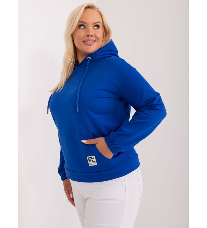 Bluza plus size RV-BL-8655-1.13X kobaltowy