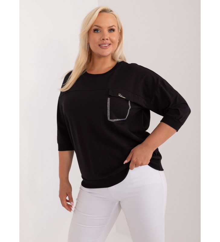 Bluzka plus size RV-BZ-9583.03X czarny