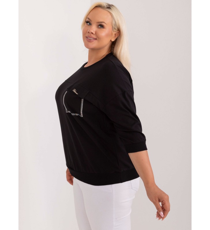 Bluzka plus size RV-BZ-9583.03X czarny