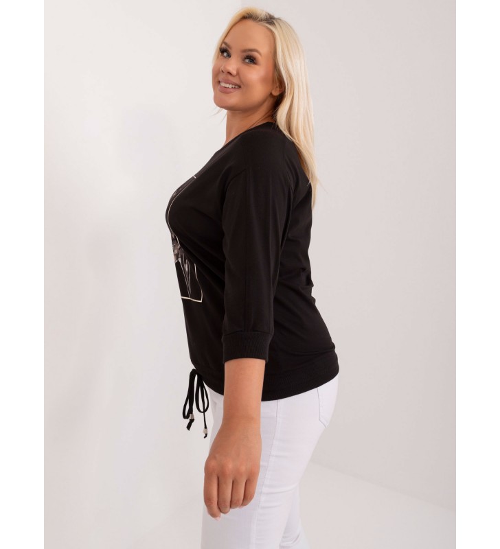 Bluzka plus size RV-BZ-8984.31 czarny