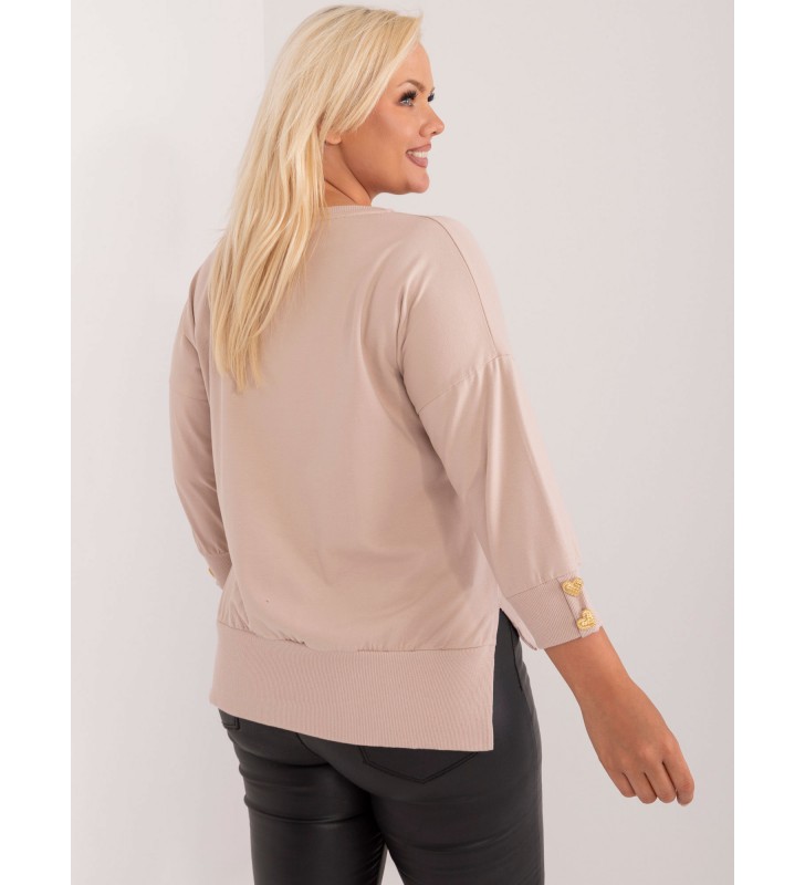 Bluzka plus size RV-BZ-9504.97 beżowy