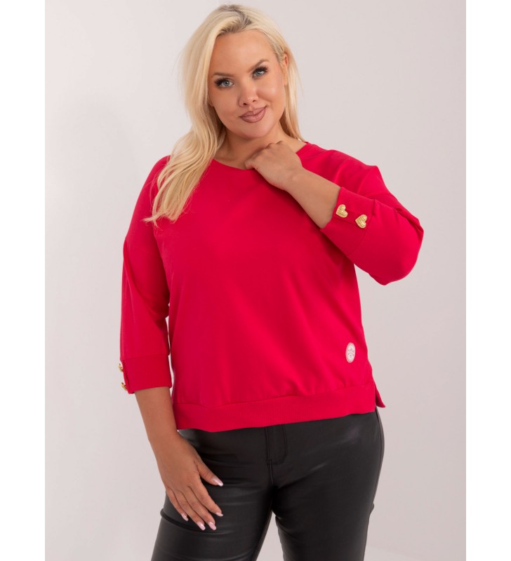 Bluzka plus size RV-BZ-9504.97 czerwony