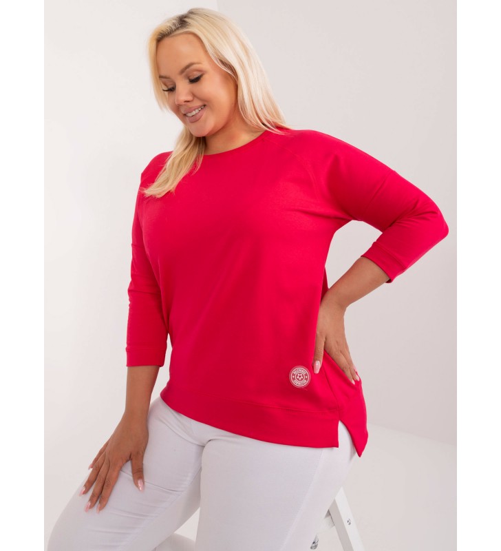 Bluzka plus size RV-BZ-9221.95 czerwony