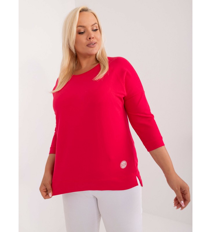 Bluzka plus size RV-BZ-9221.95 czerwony