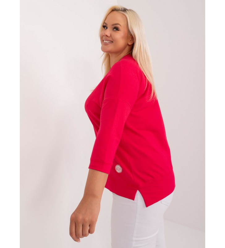 Bluzka plus size RV-BZ-9221.95 czerwony