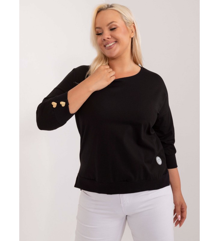 Bluzka plus size RV-BZ-9504.97 czarny