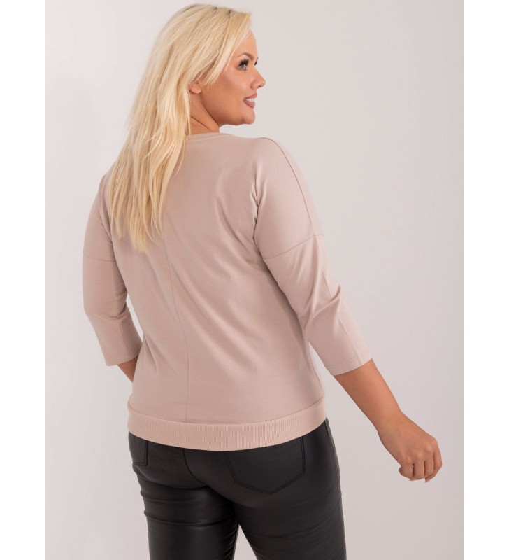 Bluzka plus size RV-BZ-9426.68 beżowy