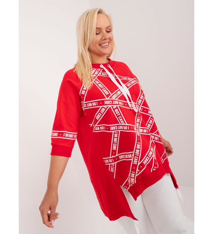 Tunika plus size RV-TU-7598.94 czerwony