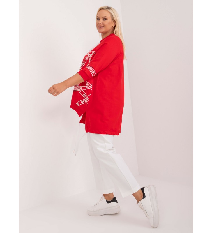 Tunika plus size RV-TU-7598.94 czerwony