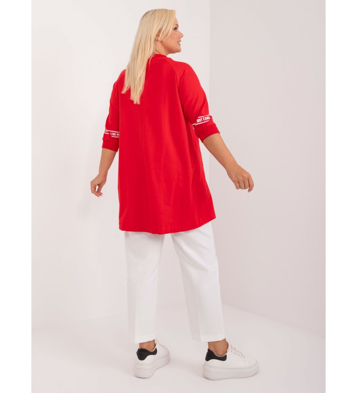 Tunika plus size RV-TU-7598.94 czerwony