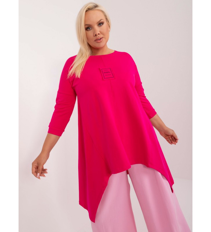 Tunika plus size RV-TU-9089.87 fuksjowy